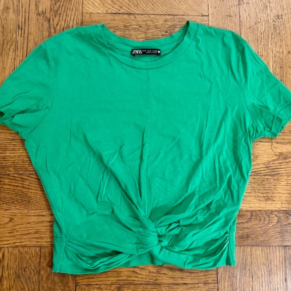 Green Zara Crop Top Size S
